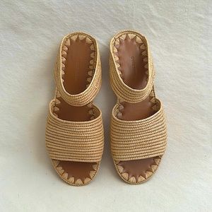 Carrie Forbes Vero Cuoio Double Strap Woven Sandals